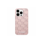 Case Case Karl Lagerfeld KLHMP15LPKHPORPP iPhone 15 Pro 6.1" hardcase pink Leather Monogram Metal Logo