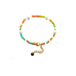 Troli Playful gold-plated bracelet with colorful beads
