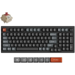 Keychron V5 Ultra Wireless (V5U-D1) &ndash; USA paigutus &ndash; Hot-Swappable Silk POM Punane &ndash; Must (Must) Mehaaniline Traadita M&auml;ngu Klav