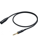 PROEL 6,3mm stereo male - XLR male, 2m, black