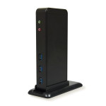 Port Port Designs 901901 s&uuml;learvuti dokk ja pordireplikaator Juhtmega &uuml;hendatud USB 3.2 Gen 1 (3.1 Gen 1) Type-B Must