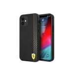 Ferrari FESAXHCP12SBK iPhone 12 mini 5.4 Black/Black On Track Carbon Stripe Hard Case