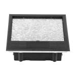 Orno Puszka podłogowa na gniazda modulowe 6 x 45x45mm or 12 x 22.5x45mm, cover: material own, black