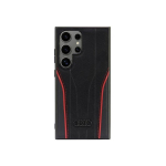 Audi Genuine Leather MagSafe S24 Ultra S928 czarno-czerwony|blac