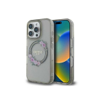 Case Case Guess GUHMP16LHFWFCK iPhone 16 Pro 6.3" black/black hardcase IML Flowers Wreath MagSafe