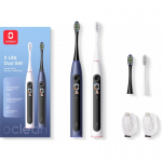 Oclean X Lite Smart Sonic Duo Set electric toothbrush, gray and blue
