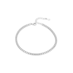 Agate Agate Shiny Silver Tennis Bracelet AGB777/21