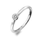 Hot Hot Diamonds Luxurious silver ring with topaz and Willow DR206 diamond