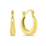 Brilio Brilio Silver Gold-plated oval earrings EA1145Y