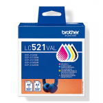 Brother LC521VAL tindikassett 4 tk Originaal Must, Ts&uuml;aan, Magenta, Kollane