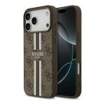 Dėklas Dėklas Case Guess 4G Prinditud Triibud MagSafe iPhone 17 Pro Max pruun