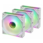 Blackstorm Luna MAG-INF ARGB PWM -ventilaatoripakett, valge, 120 mm, 3 tk pakendis