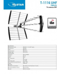 TV TV Antenna eSTAR T-1116 UHF Triplex LTE Black