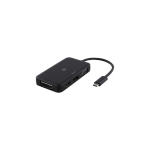 Deltaco USBC-MULTI s&uuml;learvuti dokk ja pordireplikaator USB 3.2 Gen 1 (3.1 Gen 1) Type-C Must