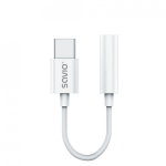 Savio AK-51 audiokaabel 0,11 m 3.5mm USB t&uuml;&uuml;p-C Valge