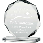 Tryumf Engraved glass trophy