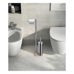 Gedy toilet paper and brush holder Trilly, hroms