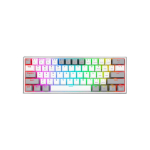 REDRAGON FIZZ PRO K616 klaviatuur M&auml;ngimine USB + RF Wireless + Bluetooth QWERTY Inglise Hall, Valge