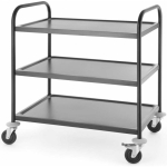Waiter Waiter trolley for serving, 3 shelves, up to 150 kg, matt black - Hendi 811320