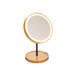 5five 5five Simply Smart Bamboo LED cosmetic mirror, round, bamboo