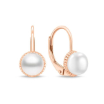 Brilio Brilio Silver Rose gold earrings with freshwater pearls EA1140R