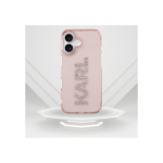 Case Case Karl Lagerfeld IML Rhinestones Logo for iPhone 16 pink