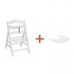 Hauck Alpha+ high chair, White + Alpha Click Tray, White