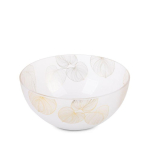 Eurofirany LIMITED COLLECTION BLANCA5 Bowl with leaf motif, &empty; 25 X 13 cm, color: white / gold