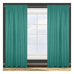 Eurofirany DESIGN 91 Night curtain made of smooth blackout fabric PARISA, 135X270 cm, tape / tunnel / hooks, color: turquoise