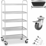 Royal Royal Catering 5-Shelf Stainless Steel Catering Cart RCSW-5.1