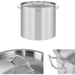 Royal Royal Catering Cooking pot with lid, stainless steel, for induction cooker, 12 l