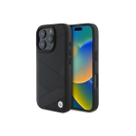 Case Case BMW BMHCP16X23RCGPK iPhone 16 Pro Max 6.9" black/black hardcase Sign Leather Crossing Lines Pattern
