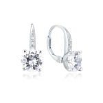 Beneto Silver earrings with zircons AGUC1959