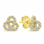 Brilio Brilio Silver Gold-plated earrings Knot with cubic zirconia EA1172Y