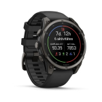 Garmin fēnix&reg; 9 nutikell &ndash; 47 mm, Tumehall, DLC titaan, musta silikoonist rihmaga | 010-04762-11