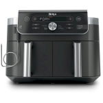 Ninja Dual Zone XL DZ950EU kuuma &otilde;hu frit&uuml;&uuml;r, hall, 2470 W, 9.5 l + nutikas termomeeter