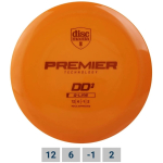 Kuldne Kuldne Diskgolfo ketas Distance Driver Q-LINE PREMIER DD3 Oranžine