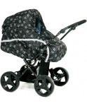 Emma rain cover, for trolley / bogie, black star