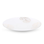 Eurofirany LIMITED COLLECTION BLANCA5 Decorative plate with leaf motif, &empty; 37 X 4 cm, color: white/gold