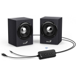 Computer Computer speakers Computer speakers Genius speakers SP-HF385BT, 2.0, 4W, black, volume control, BT, wooden, 3.5 mm socket/blueto