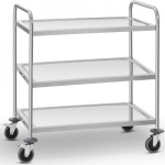Royal Royal Catering Cart kelnerski HoReCa stainless steel 3 p&oacute;łki do 150kg