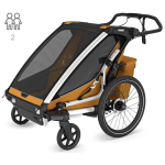 Thule Chariot Sport 2 Double Bike Trailer | G3 natural gold