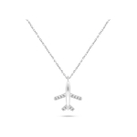 Brilio Brilio Silver Brilio Silver Playful silver necklace Airplane NCL77W