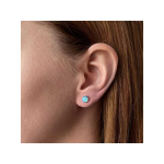 Evolution Evolution Group Silver earrings with light blue synthetic opal 11001.3 lt.blue