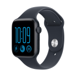 Apple Watch SE 3 (GPS) 44 mm kesk&ouml;&ouml; alumiiniumkorpus ja tume sinine spordirihm, S/M