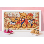 Beldizart Diamond painting kit Teddy Bears 30х60 cm AZ-1645
