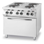 Electric Electric cooker 4 plates with convection oven GN1/1 Kitchen Line - Hendi 225936