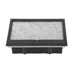 Orno Puszka podłogowa na gniazda modulowe 8 x 45x45mm or 16 x 22.5x45mm, cover: material own, black