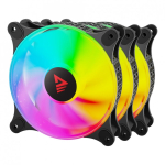 Savio BLAST FAN SET arvuti jahutuss&uuml;steem Arvuti korpus Ventilaator 12 cm Must 3 tk