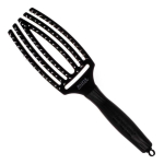 Olivia Olivia Garden Finger Combo Medium, szczotka su włosiem dzika do rozczesywania, different colors - Full Black | Full Black